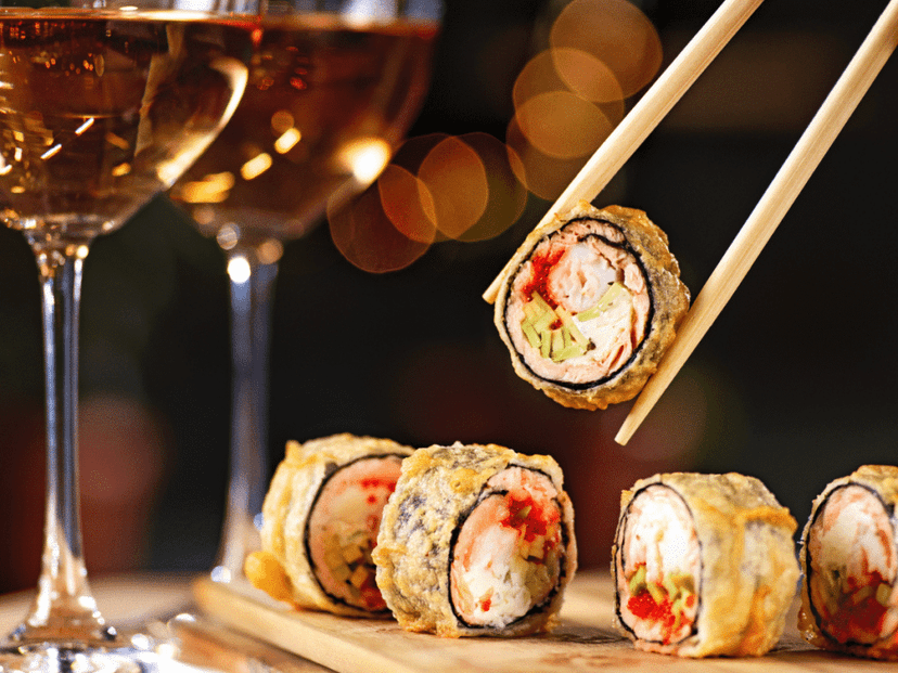 Sushi and drinks