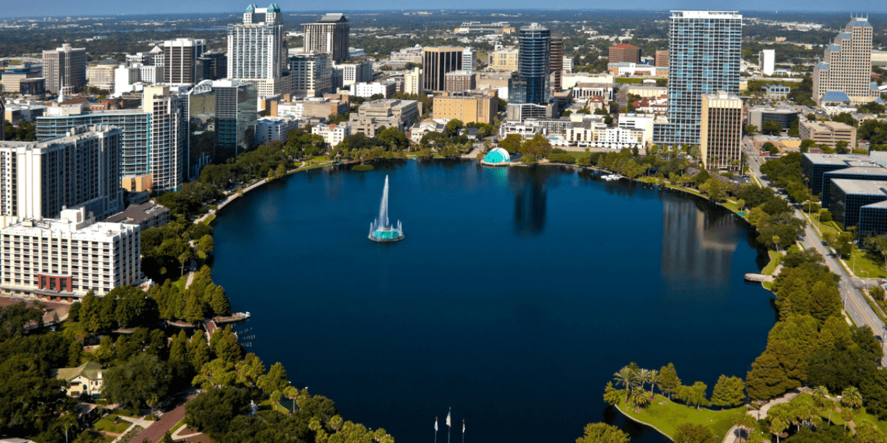 aerial shot of orlando